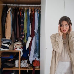 Woman in Seasonal Wardrobe Storage Berkeley Vale Self Storage Solutions